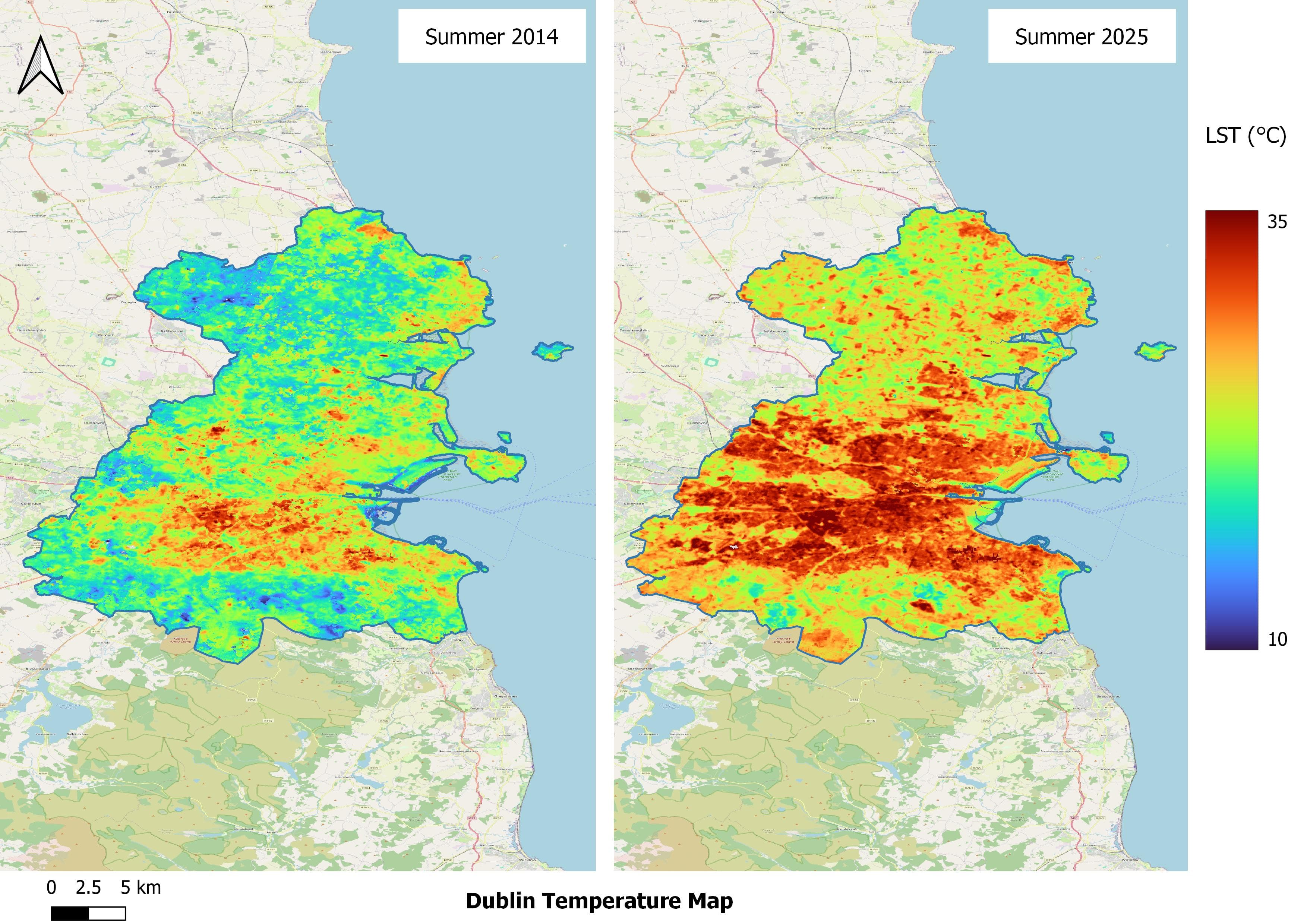 Dublin Comparison 2014-2025
