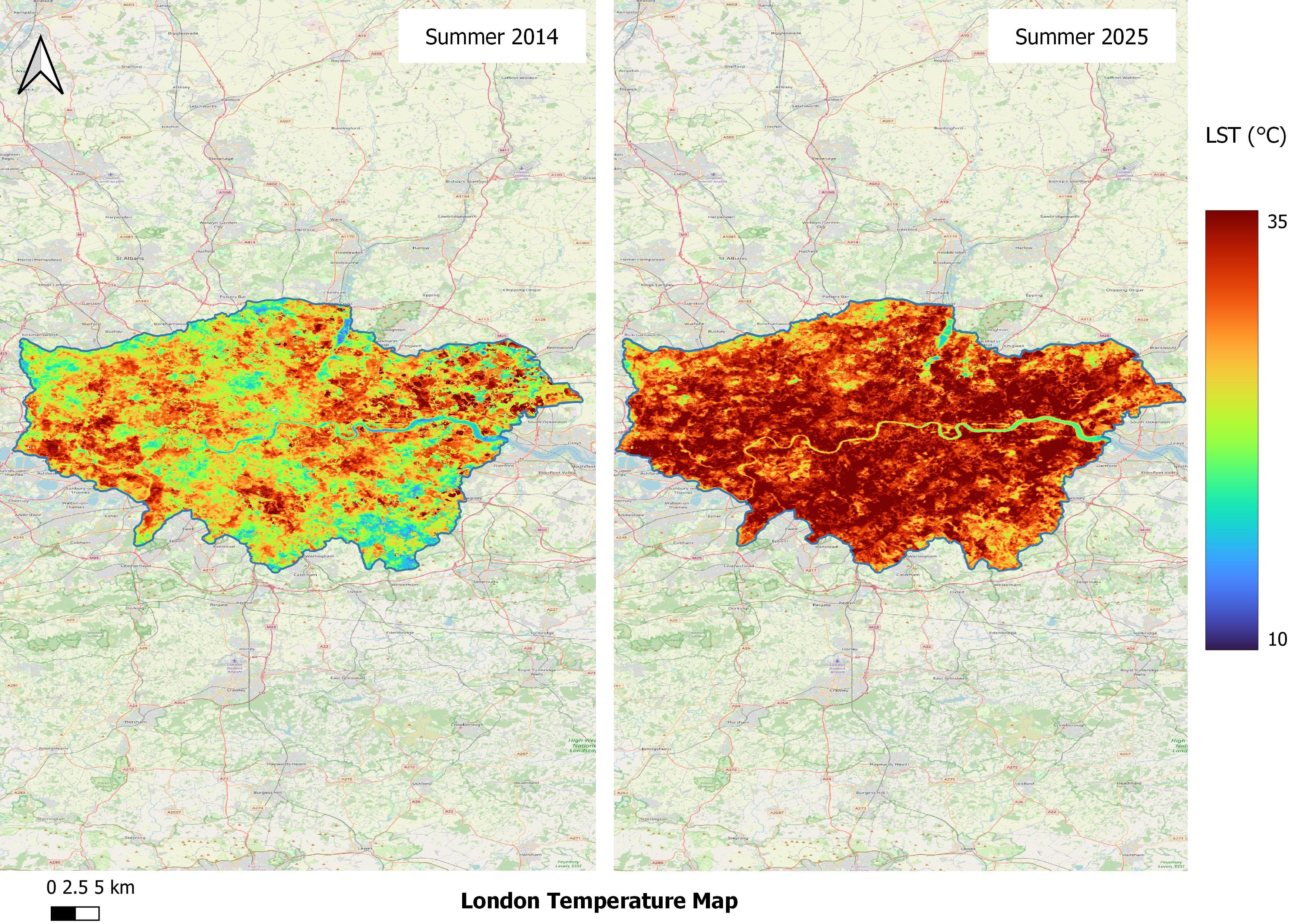 London Comparison 2014-2025